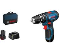 Perceuse à Percussion Bosch Professional GSB 12V-15, 2 Batteries 2.0Ah, Chargeur AL 12V-20, 30Nm, 0-1300 tr/min