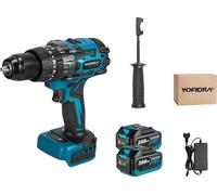 Perceuse à percussion, couple de 900 N·m, batterie lithium-ion 21 V, lot de 2 batteries A