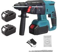Perceuse à percussion électrique, moteur sans balai, alimentée par batterie 21V, avec 2 batteries, EU