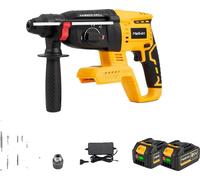 Perceuse à percussion électrique, moteur sans balais, 4 modes de fonctionnement, lot de 2 batteries