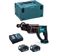 Perceuse à percussion MAKITA DHR202RTJ (2 x 5,0 Ah + DC18RC + MAKPAC 3)