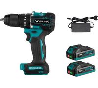 Perceuse à percussion, moteur sans balais, 35+3 niveaux de couple, lot de 2 batteries