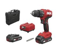 Perceuse à percussion sans fil - SKIL - sans charbons - 20V Max - 2 vitesses - mandrin 13 mm - LED - perçage bois métal - 3021 HA