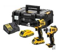 DeWalt Visseuse à percussion sans fil DCK2062D2T Batterie combinée 18 V/2 Ah (2 pièces) Noir/Jaune