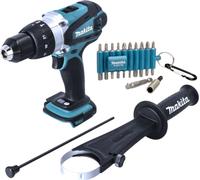 Perceuse à percussion sans fil Makita DHP 458 Z 18 V 91 Nm + jeu de 22 embouts - sans batterie, sans chargeur