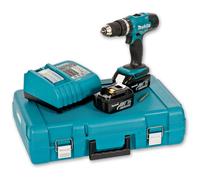 Perceuse à percussion sans fil Makita DHP453RFE; 18 V; 2x3,0 Ah accu.