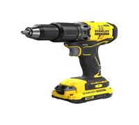 Stanley - Perceuse à percussion sans fil 18V, 2 batteries Li-Ion 1,5 Ah, chargeur SFMCD715C2K-QW