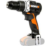 Perceuse à percussion sans fil WORX Nitro 18 V (20 V MAX), PowerShare, moteur sans balai, 60 Nm, mandrin 13 mm, vitesse variable, lumière LED, outil nu, WX352.9