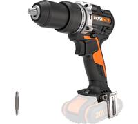 Perceuse à percussion sans fil WORX Nitro 18 V (20 V MAX), PowerShare, moteur sans balai, 60 Nm, mandrin 13 mm, vitesse variable, lumière LED, outil nu, WX352.9