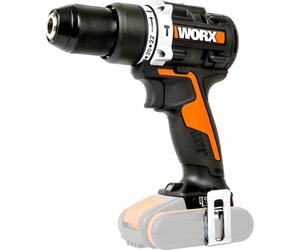 Perceuse à percussion sans fil WORX Nitro 18 V (20 V MAX), PowerShare, moteur sans balai, 60 Nm, mandrin 13 mm, vitesse variable, lumière LED, outil nu, WX352.9