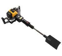 Perceuse à sol à essence pour plantations et arbres - Outil de terrassement manuel - Moteur 2 temps de 52cc - Puissance maximale de 1900W - 6500 tr/min - Livré avec une pelle pour les vergers et les p
