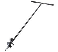 Perceuse à sol, en acier durable, diamètre de 100 mm, fonctionnement manuel, idéale pour les sols rocailleux, avec tige de guidage
