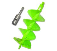 Perceuse à tarière de 300 mm, à double spirale, en acier, avec adaptateur SDS Plus pour la construction de clôtures. Idéale pour les trous de poteaux et les perceuses, dotée d'une pointe trempée, d'un