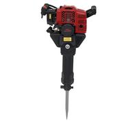 Perceuse à tarière essence - 52cc - Foreuse à pieux - 1900W - Moteur 2 temps - 6500 tr/min - 3 accessoires : pelle/pic - Pour poteaux de clôture, racines, vignes - Noir
