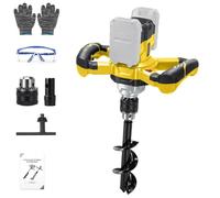 Perceuse à tarière sans fil pour DeWalt 20V, sans balais, avec adaptateurs 3/8" et 3/4"