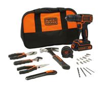 Perceuse Black & Decker BDCDC18HTSA-QW 18V Li-Ion avec percussion et accessoires