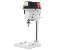 Perceuse de table 340 W - Mini perceuse à colonne 5158A - Vitesse réglable - 110/220 V, fonctionnement sur secteur - Pour métal et bois - Noir