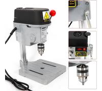 Perceuse d'établi - Mini perceuse à colonne - 340 W - 220 V - Mandrin 1-10 mm - Haute vitesse - Prise EU - Gris