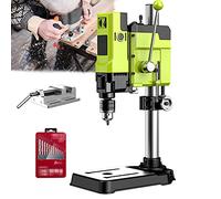 Perceuse électrique d'établi avec étau, 10 vitesses variables pour le travail du bois, le perçage du métal, l'atelier à domicile, le bricolage