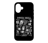 Perceuse électrique pour Menuisier Bricolage Vintage Brevet Coque pour iPhone 16