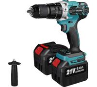 Perceuse électrique sans balai, couple de 120 Nm, vitesse de 1800 tr/min, batterie EU-2