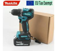 Perceuse électrique sans balais Makita 18V DDF487, idéale pour les travaux de décoration et les applications nécessitant une perceuse à percussion à cinq cordes SKY BLUE