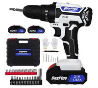 Perceuse électrique sans fil équipée de 2 batteries couple de 45 nm adaptée aux outils de bricolage à domicile