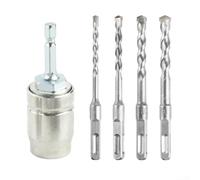 Perceuse électrique vers adaptateur SD Plus, tête de 10 mm, acier | Pour burinage mural, verrou à ressort solide, idéal pour les bricoleurs, corps en acier galvanisé, tête de 10 mm de diamètre