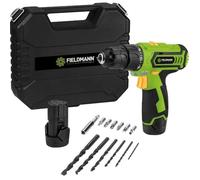 Fieldmann Perceuse sans fil FDV 10252-A 12 V 1350 tr/min Noir/Vert