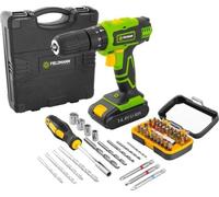 Perceuse Fieldmann FDV 10352-A, 14,4 V Li-Ion 2000 mAh, Couple 35 Nm, Mandrin 13 mm, Coffret + Accessoires