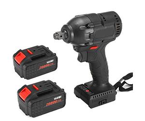 perceuse hocs électrique sans balais 350 N.m Kit de tournevis fil étanche avec 2 batteries Li 20800 mAh, mandrin perceuse, convertisseur, manchon, etc