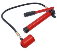 Perceuse hydraulique de 80 kN - Kit de perforation hydraulique manuel - Pompe manuelle - 6 matrices - Pour tôles en acier inoxydable et en aluminium de 3,2 mm - Coffret de transport - Rouge