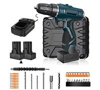 perceuse, Jeu de tournevis électriques, perceuse sans fil multifonction rechargeable, 2 batteries lithium, manchon complet, accessoires