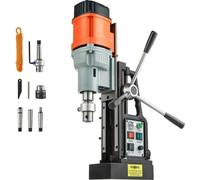 Perceuse magnétique 1,5 kW avec diamètre de perçage de 60 mm & puissance de 13000 N - cône morse & vitesses de rotation réglables - taraudage M3-M16 pour travaux métalliques bricolage