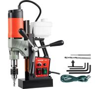 Perceuse magnétique, 1200 W, diamètre de perçage 1,57 pouce, 2922 lbf/13000 N, perceuse magnétique électrique portable à vitesse variable, 580 tr/min, pour toutes les surfaces et les travaux de rénova