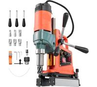 Perceuse magnétique 1400W, diamètre de perçage 50mm, sens réversible - Carotteuse électrique avec 6 carottes pour le métal - Outil industriel et de bricolage Orange