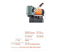 Perceuse magnétique, puissance de 1 300 W, force magnétique de 2 248 lbf, 1 300 W, 650 tr/min