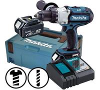 Perceuse Makita DDF451RTJ; 18 V; 2x5,0 Ah accu.