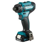 Perceuse Makita DF033DWAE; 12 V; 2x2 0 Ah accu.