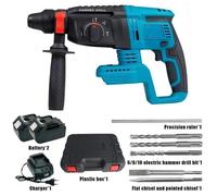 Perceuse-marteau sans fil - 18V, moteur sans balais - Diamètre de perçage : 26 mm - 1800 tr/min - 2 batteries - Pour bricoleurs - 2 batteries + mallette en plastique