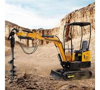 Perceuse pour mini-pelles - Tige de forage de 150 mm - Accessoire de forage à vis hélicoïdale - Pour mini-pelles et petites pelles de 1 à 1,5 tonne - Agriculture, jardinage