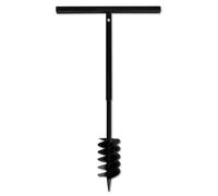 Perceuse pour sol - Foreuse de 120 mm à double spirale pour terre, idéale pour creuser rapidement, en acier durable, avec poignée amovible - Couleur vert armée