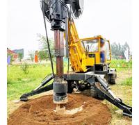 Perceuse rotative hydraulique efficace pour les levés géotechniques et la construction à petite échelle, plate-forme de forage rotative sur piste personnalisée avec des capacités de forage à couple