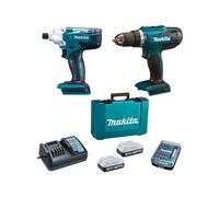 Perceuse sans fil 18V DF4880 hocs 18V TD127D - MAKITA - avec 2 batteries 18V 1.5 Ah + chargeur + 30 embouts - DK18A35X1