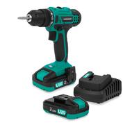 VONROC Perceuse Sans Fil VONROC 20V - Compacte & Puissante, 25Nm, 19+1 Réglages - 2 Batteries 2.0Ah, Chargeur Rapide & Embouts Inclus