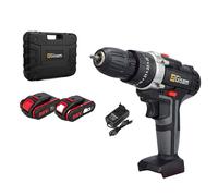 perceuse sans fil 21V, couple de 25Nm, contrôle de la double vitesse, 2 batteries Coffret plastique