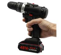 Perceuse sans fil, batterie 21 V, couple maximal 25-28 Nm, noire, UE