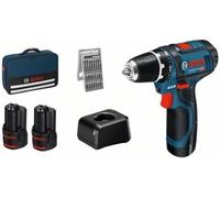 Perceuse sans fil BOSCH Professional GSR 12V-15 - 12V - 2 batteries 2Ah - 25 accessoires