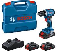 Bosch Perceuse sans fil GSR 18V-45 avec 3 batteries ProCore 18V 4.0Ah, chargeur, L-Case 0615A5002N