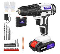 Perceuse sans fil - Perceuse électrique portative - 21 V - Batterie 1500 mAh - Batterie incluse - Idéale pour les travaux de bricolage et l'entretien du jardin